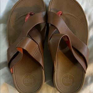 FitFlop Brown Sandals with Criss-Cross Straps